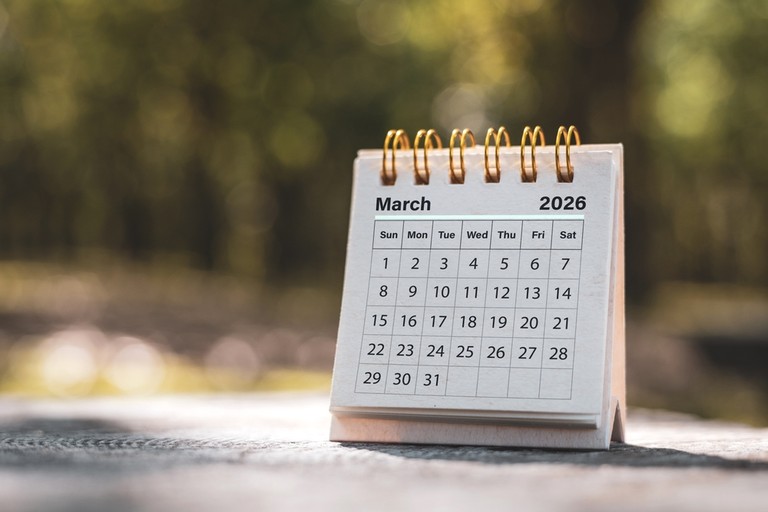 March 2026 Calendar Outside
