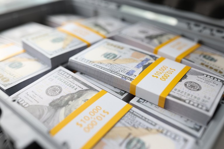 Case Full of $10,000 Banknote Bundles