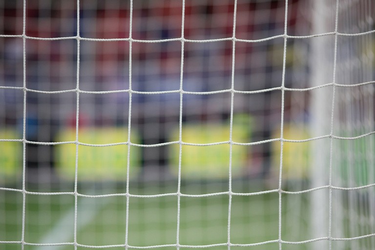 Side View Through Goal Net